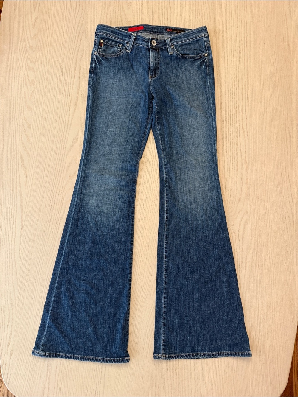 Ag Adriano Goldschmied Women's Medium Blue Bell Bottom Jeans